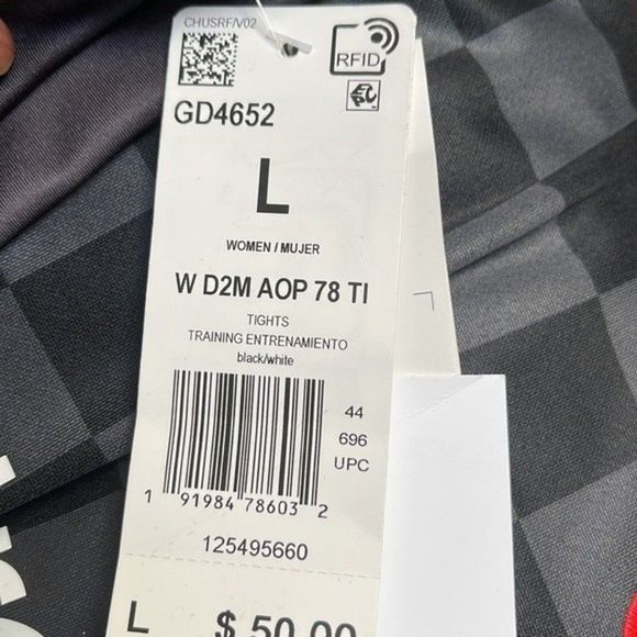 Adidas Women Designed to Move All Over Print Tights Legging GD4652 Size L - Picture 8 of 8